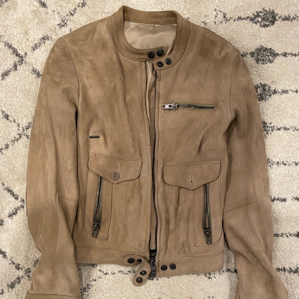 Real suede extra small jacket